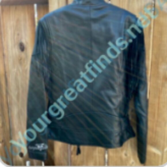 Genuine Harley-Davidson Black Leather Fringed Jacket Womens' Medium - Picture 2 of 10
